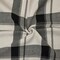 Black-White-Gray Melton Poly-Wool Single Sided Brushed Plaid Woven Fabric By the Yard